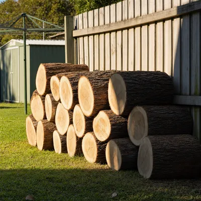 Logs cut for firewood, Central Coast