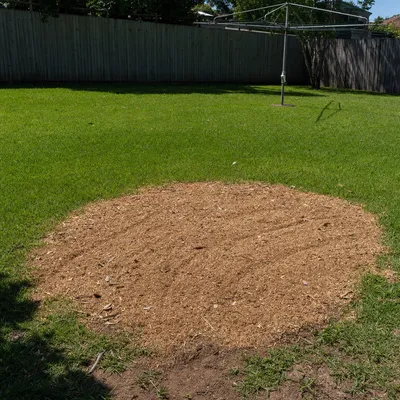Chips and mulch left on site, Central Coast